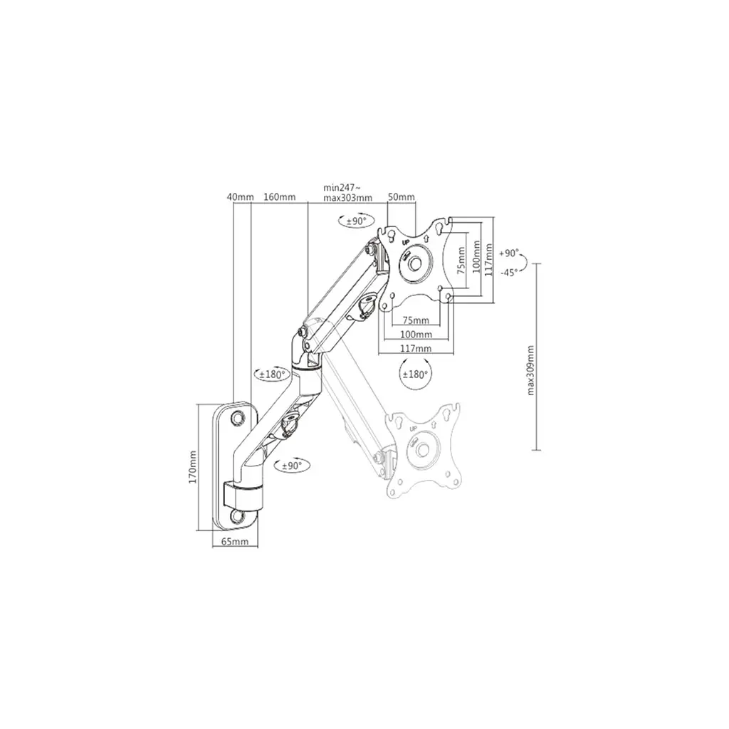 Кронштейн Gembird MA-WA1-02 - фото 2