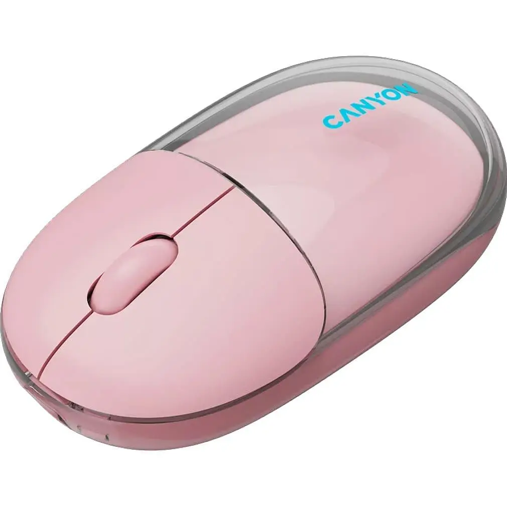 Мышь Canyon OnClick 24 BT/ Wireless Transparent/Pink (CNS-CMSW24P) - фото 3
