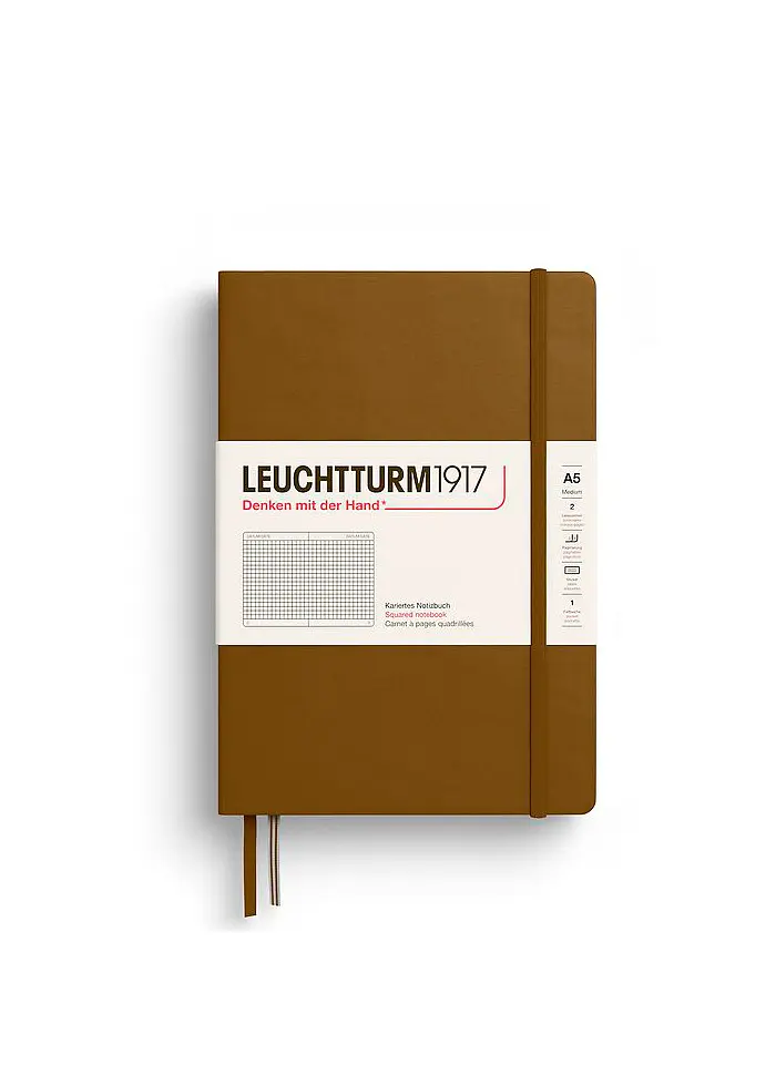 Блокнот Leuchtturm1917 Середній Spice Brown Клітинка (372199) - фото 6