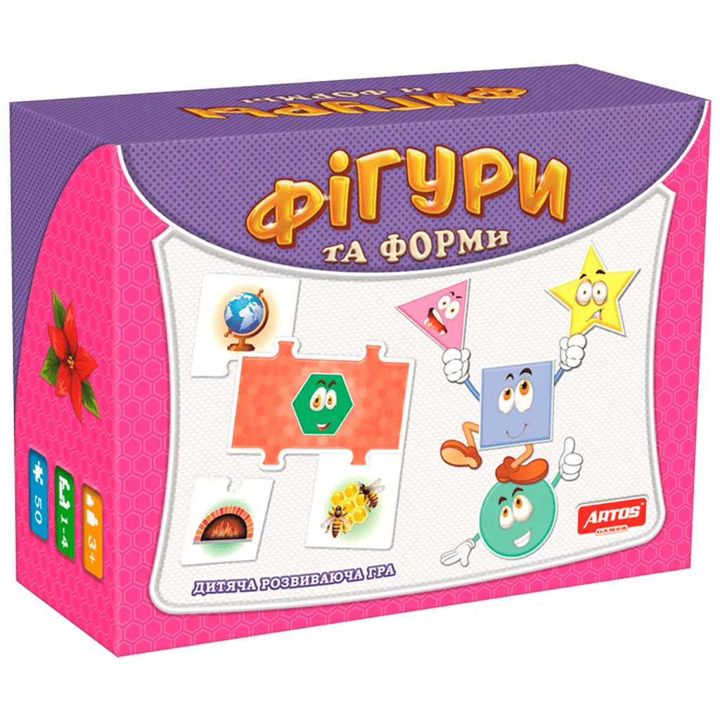 Настільна гра ARTOS GAMES Фігури та форми Різнокольоровий (SR-113-N-111)