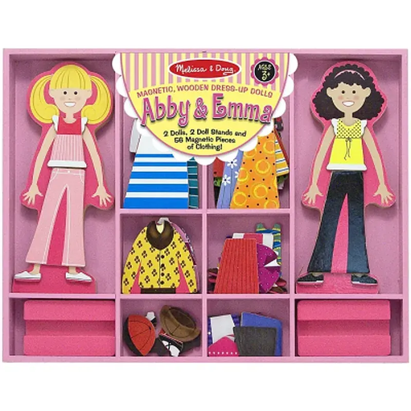 Розвиваюча іграшка Melissa&Doug Магнітна вдягалка середня Еббі і Емма (MD14940)