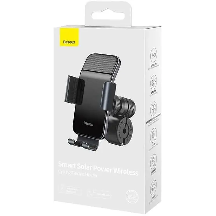 Держатель BASEUS Smart Solar Power Wireless Cycling Electric Holder (SUZG010001) - фото 3