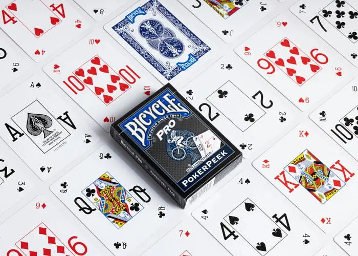 Карты игральные United States Playing Card Company Bicycle Pro PokerPeek (blue) (01456) - фото 2