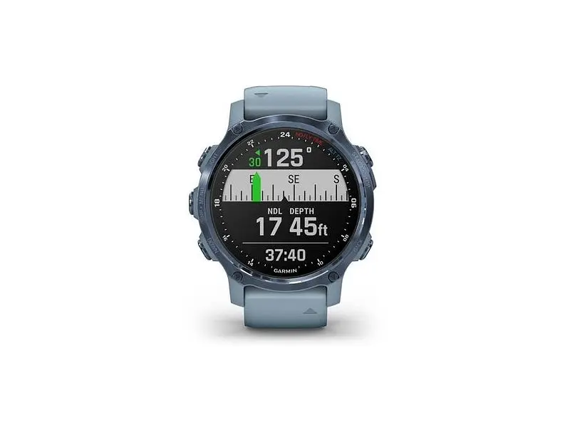 Смарт-годинник Garmin Descent Mk2S Mineral Blue with Sea Foam Silicone Band (010-02403-07) - фото 3