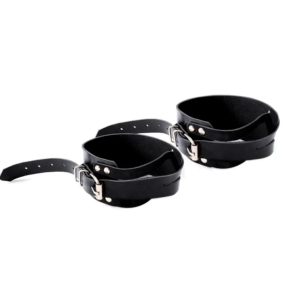 Чоловічі шкіряні наручники Art of Sex Man Handcuffs Speedway XS-M, чорні