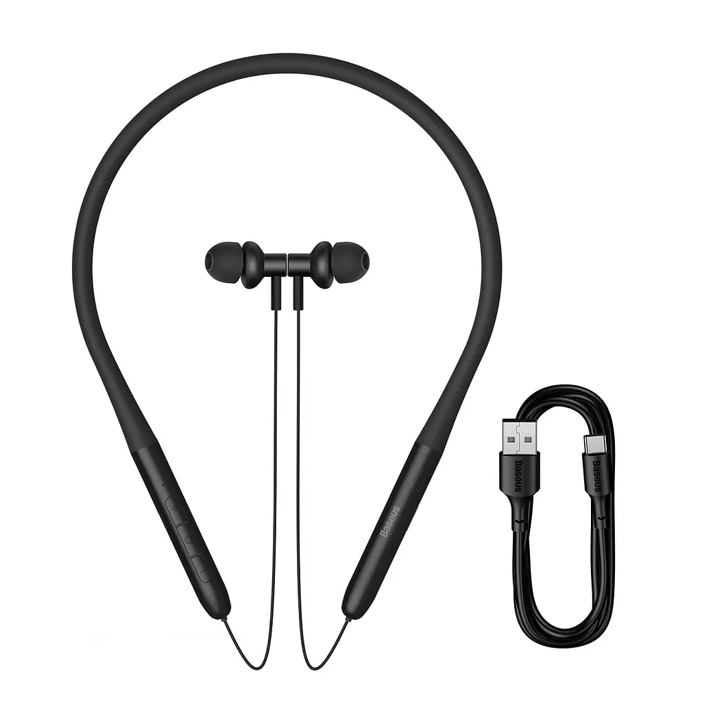 Наушники беспроводные Baseus Bowie P1x In-ear Neckband с шейной дугой черные - фото 2
