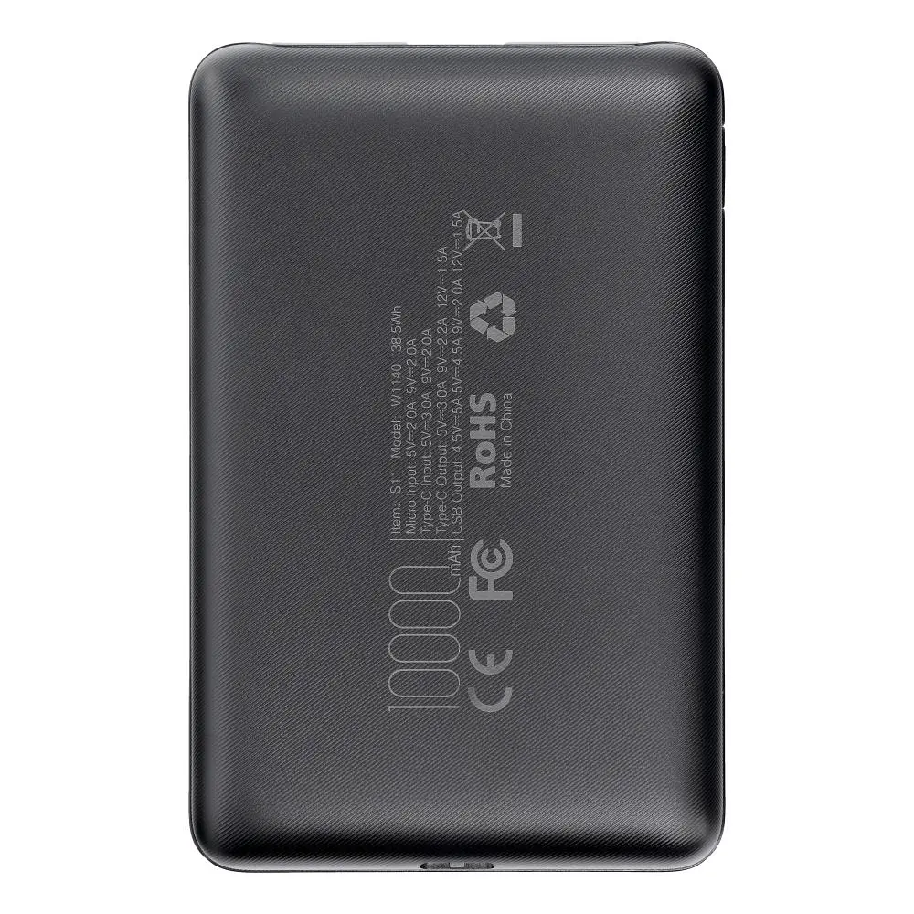 УМБ VEGER S11 LCD Display PD QC3.0 22,5W 10000mAh Black (W1140) (6970453554181) - фото 2