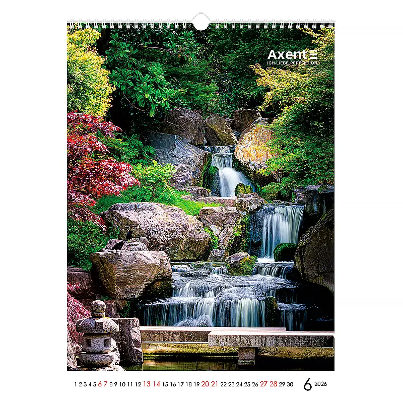 Календар настінний Axent А3 Waterfalls 2026 рік (8804-26-2-A) - фото 7