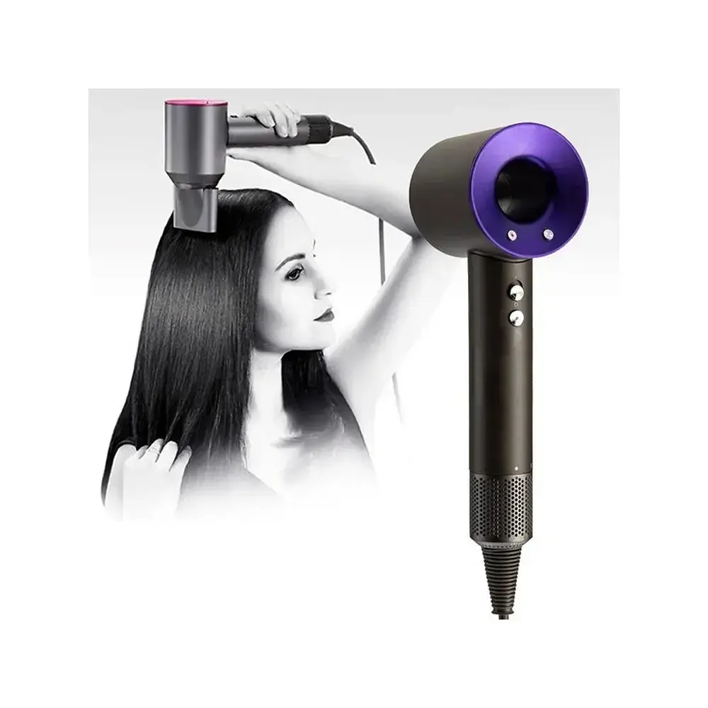 Фен стайлер для волосся Kemei 5 в 1 Supersonic Premium Magic Hair 1600 Вт 5 насадок Фіолетовий (HD07F) - фото 10