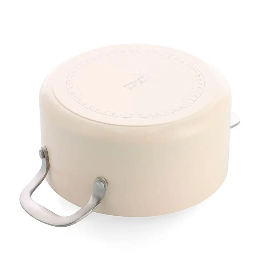 Каструля з кришкою KitchenAid АС, 20 см, 3,11 л, з керам покриттям, кремовий (CC010376-001) - фото 2