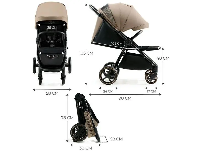 Коляска прогулянкова KinderKraft Mitzy Linen Beige (KSMITZ00BEG0000) - фото 6