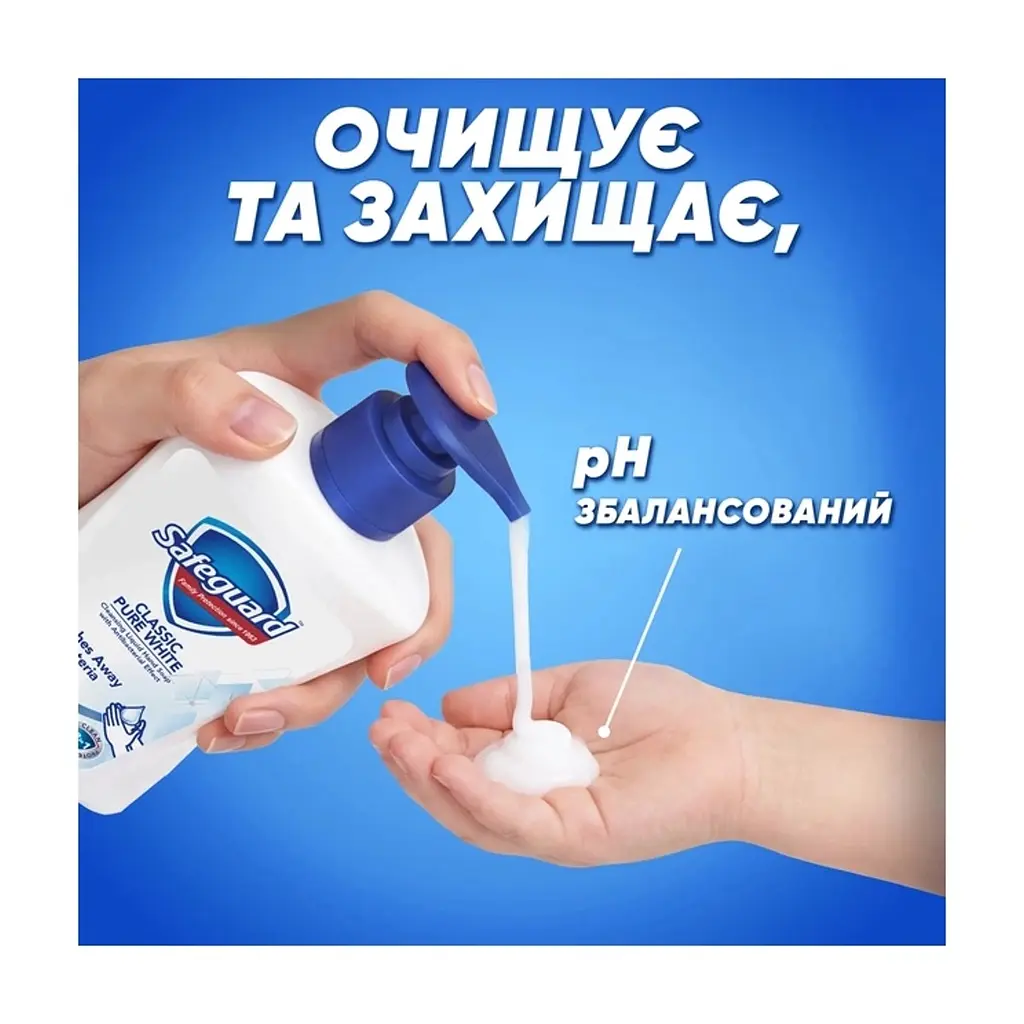 Рідке мило Safeguard Класичне з антибактеріальним ефектом 450 мл (8006530225625) - фото 6
