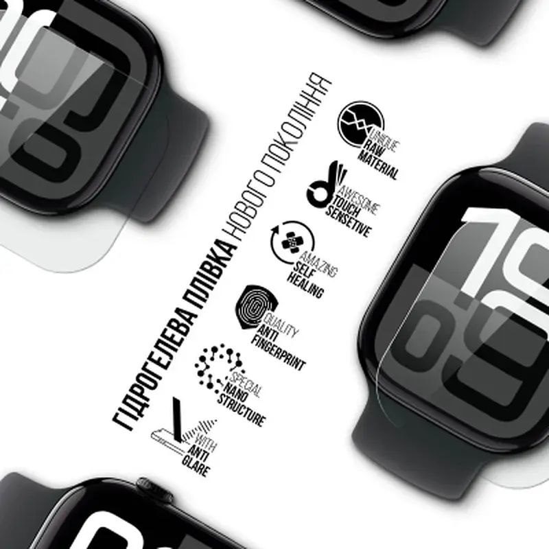 Плівка захисна Armorstandart Matte hydrogel Apple Watch 10 42mm 6 pcs (ARM91989) - фото 2