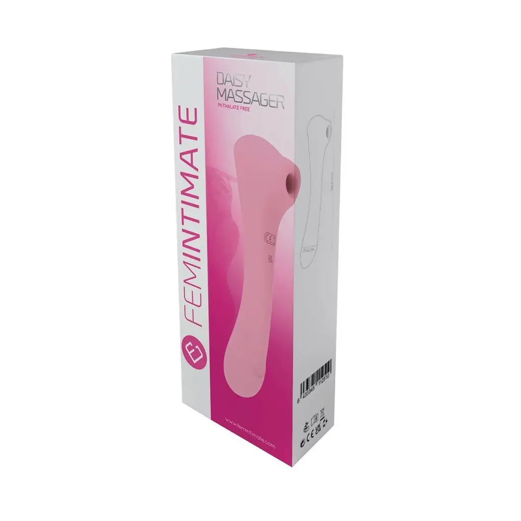 Стимулятор Femintimate Daisy Massager Вакуумний кліторальний, 20.2 см рожевий - фото 5