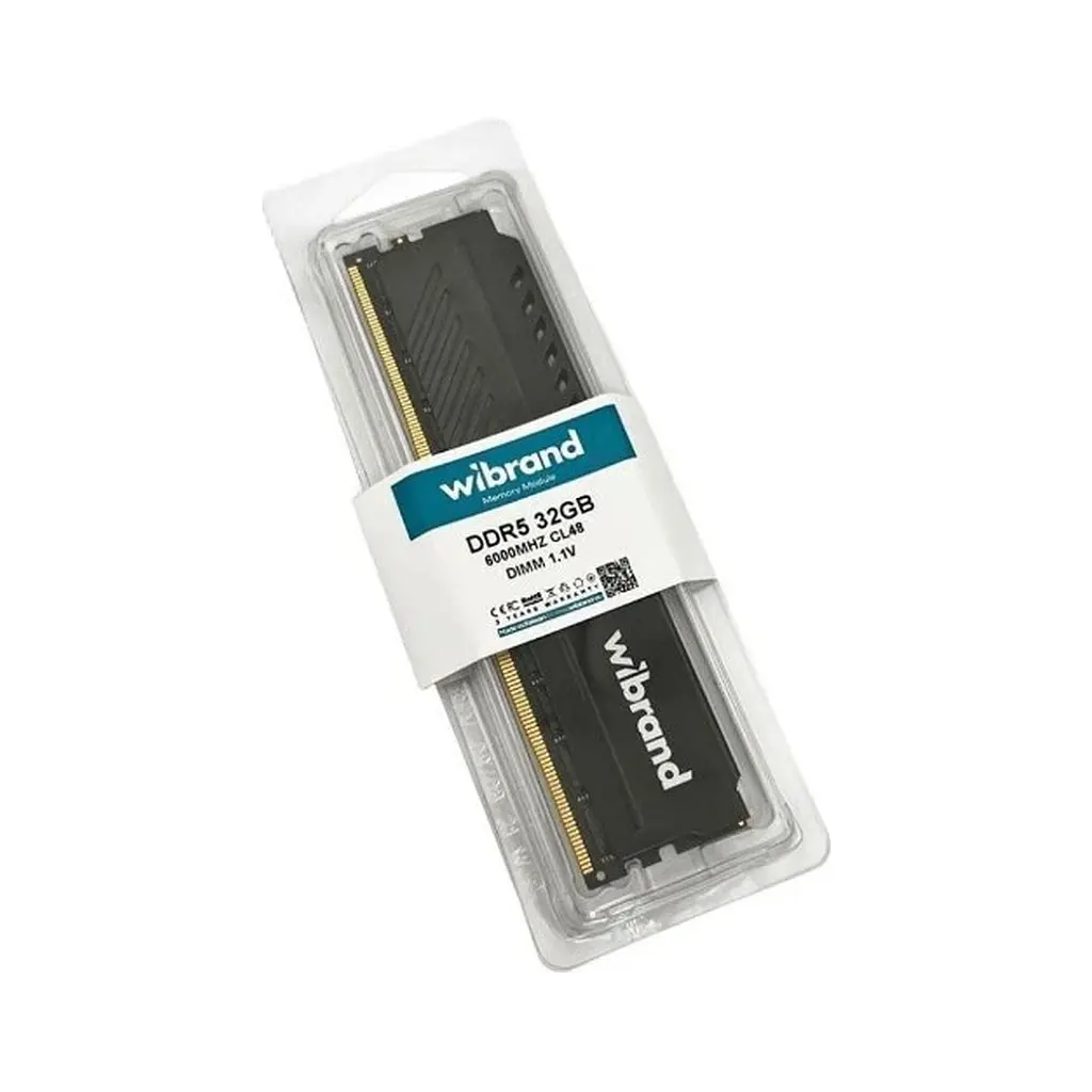 Модуль пам'яті для комп'ютера DDR5 32GB 6000 MHz Heatsink Black Wibrand (WI6000DDR5D/32GB) - фото 3