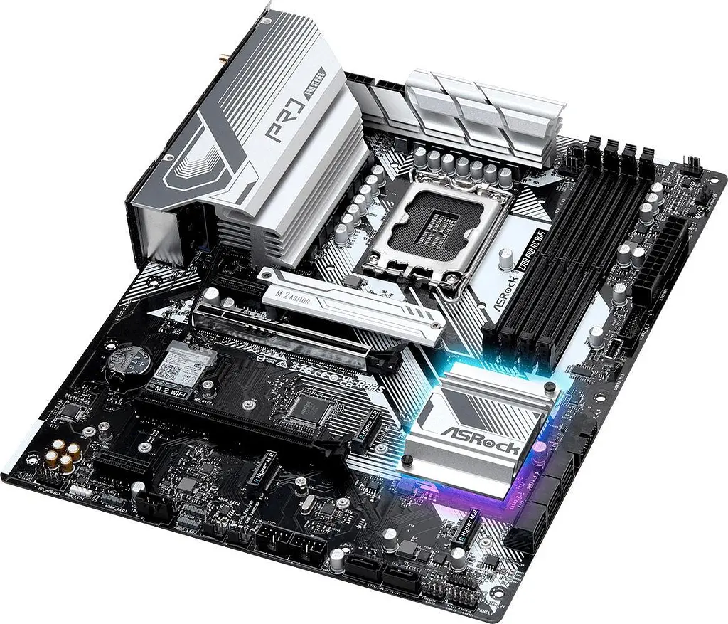 Материнская плата AsRock Z790 Pro RS WiFi (Z790 PRO RS WIFI) (Socket 1700, Intel Z790, ATX) Б/у - фото 2