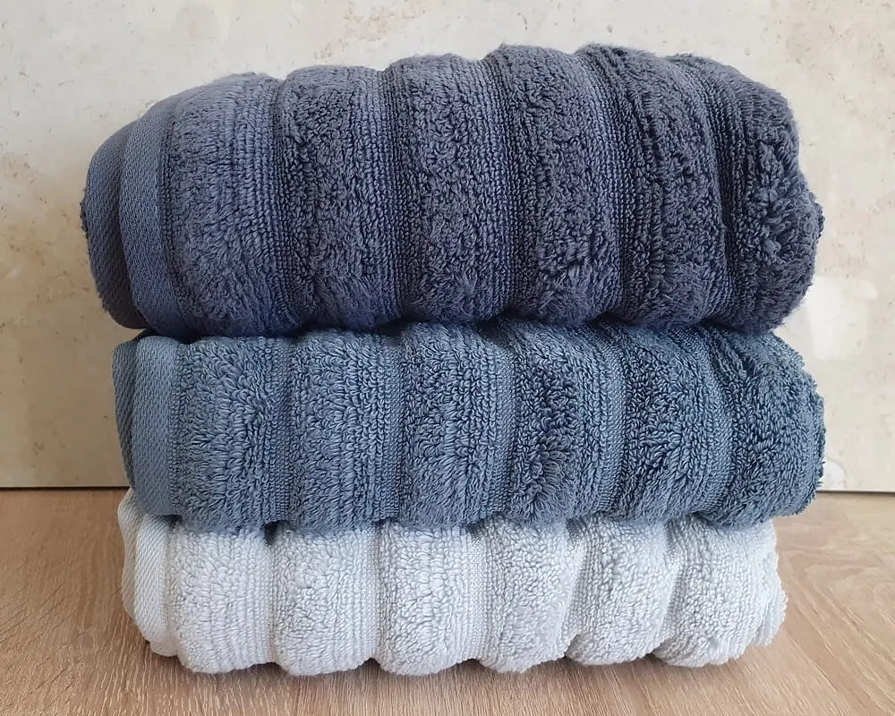 Набір турецьких махрових рушників Cestepe MicroCotton Premium 3 штуки 50x90 Ezgi 7 щільність 600 г/м2 - фото 3