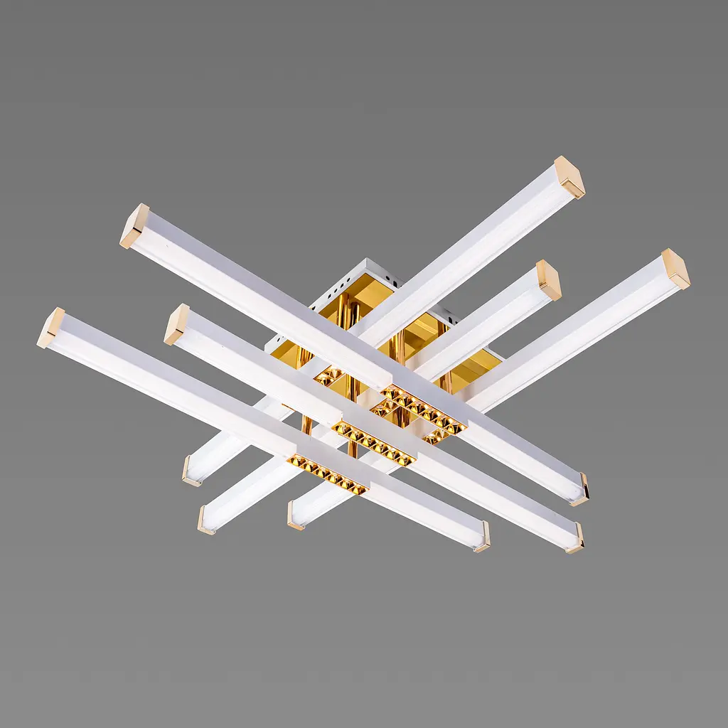 Люстра светодиодная акриловая Sirius B YH836/6 WT+GD 78W - фото 3