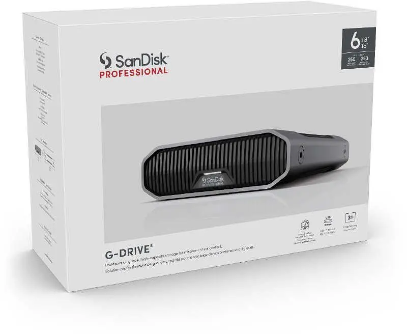 HDD накопичувач SanDisk Professional G-DRIVE 6 ТБ 2022 (SDPHF1A-006T-MBAAD) - фото 6