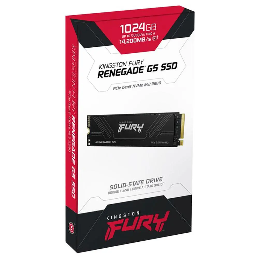 Накопичувач SSD M. 2 Kingston FURY Renegade G5 1TB 2280 NVMe PCIe Gen 5. 0 x4 3D TLC - фото 2