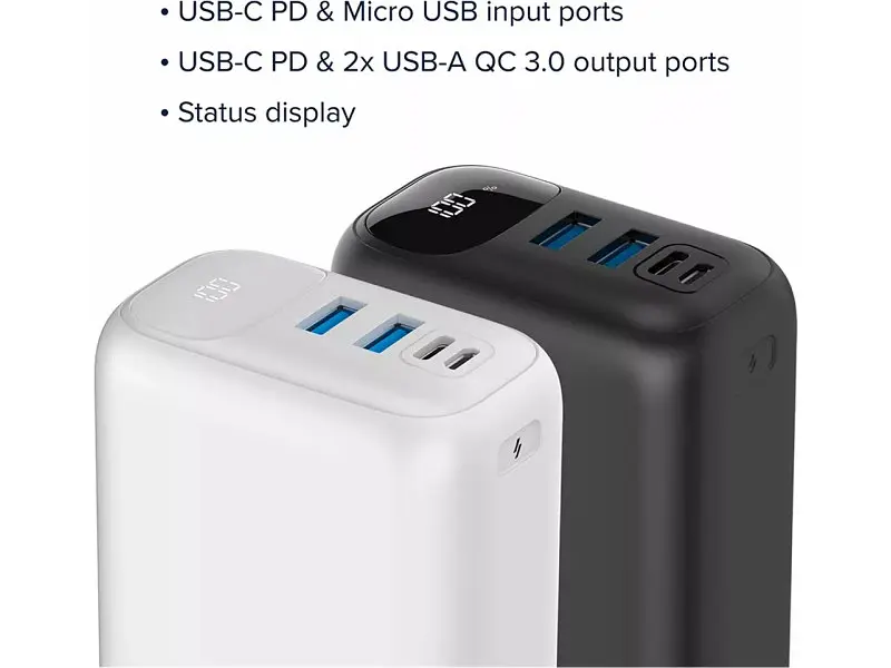 Зовнішній акумулятор (Power Bank) Canyon PB-301 30000mAh White (CNE-CPB301W) - фото 6