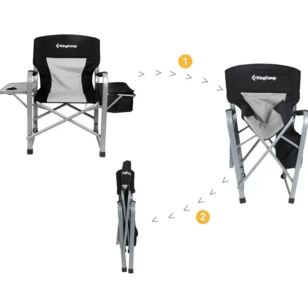 Складаний стілець KingCamp Director Chair Black/Medium Grey [2248.65.52] [146481] - фото 9