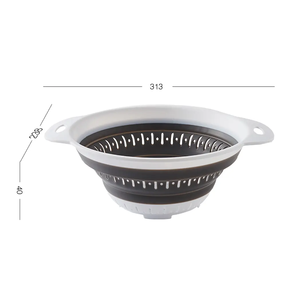 Друшляк складаний MBM My Home KP-74 M біло-сірий 2.5 л  (KP-74 M WHITE/GRAY) - фото 2