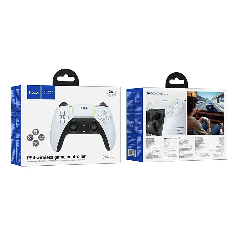 Бездротовий геймпад HOCO GA1 Phoenix PS4 wireless game controller White - фото 2