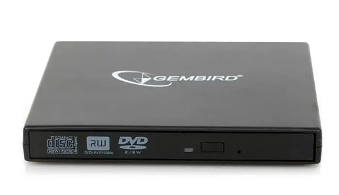 Оптичний привід Gembird Black, DVD+/-RW, USB 2.0 (DVD-USB-02) - фото 2