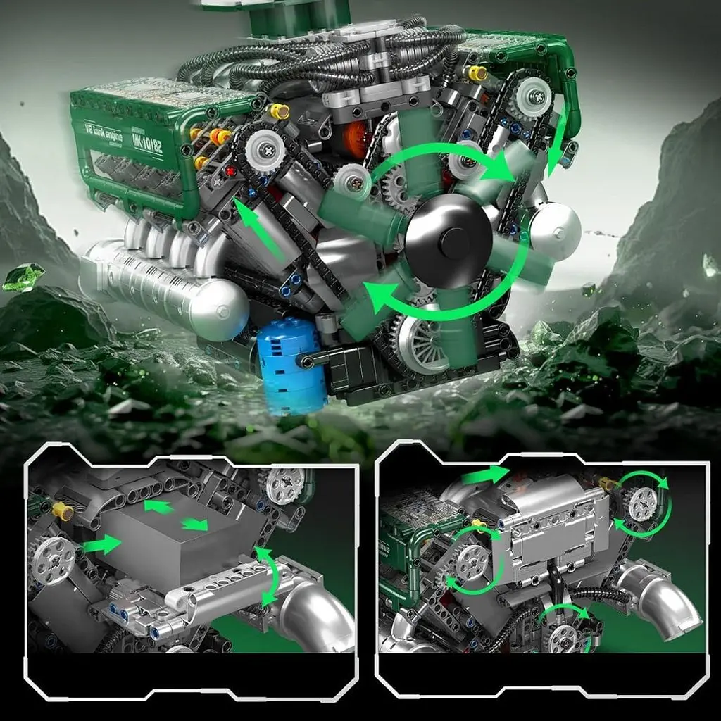 Конструктор Mould King Mking Двигун V8 Tank (10182) [160747] - фото 2