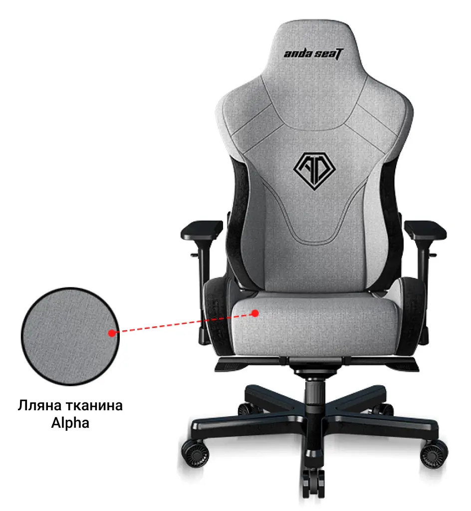 Крісло ігрове Anda Seat T-Pro 2 Size XL Blue/Black (AD12XLLA-01-SB-F) - фото 13