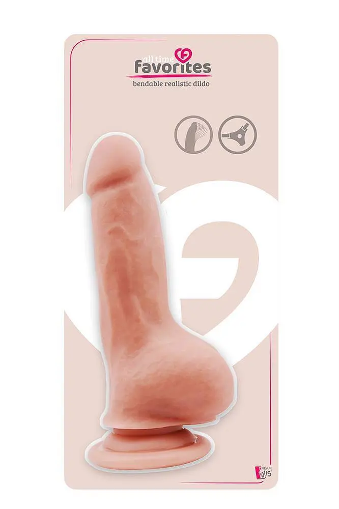 Фаллоимитатор All Time Favorites Bendable 18 см телесный - фото 2