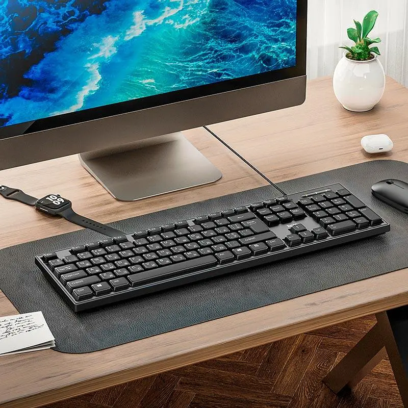 Клавиатура HOCO Ice wolf wired business keyboard GM23 (ru/ukr/en) - фото 4
