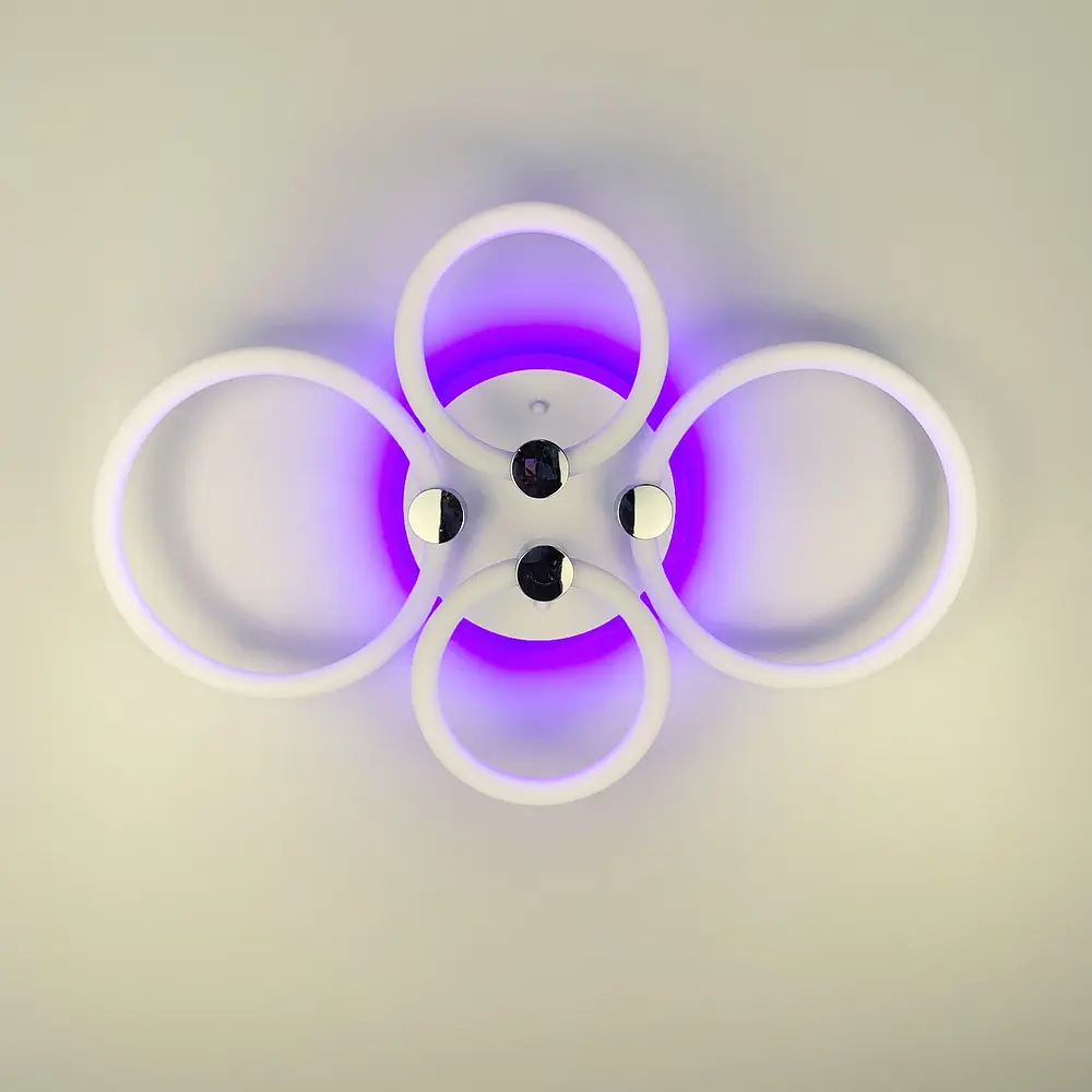 LED люстра с кольцами, рассеивающая свет на 360° Line.F A 2838/2+2 RGB LED - фото 4