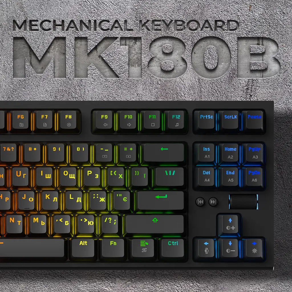 Клавіатура GamePro Red з Hot-Swap RGB Black дротова механічна (MK180B) - фото 20