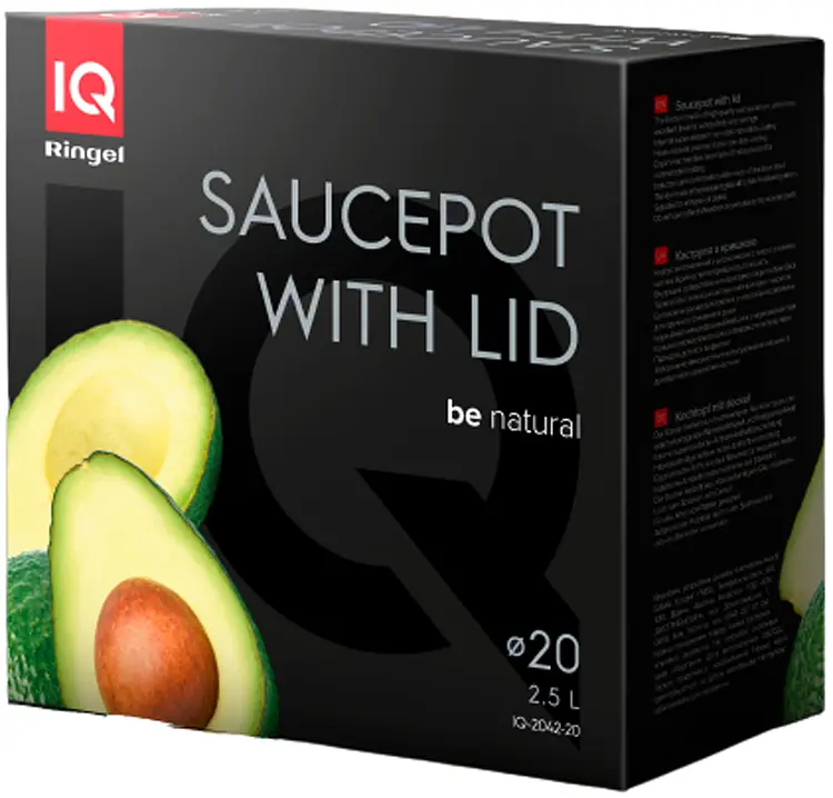 Каструля Ringel IQ Be Natural, з кришкою та дерев'яними ручками, 20 см, 2,5 л (IQ-2042-20) - фото 4