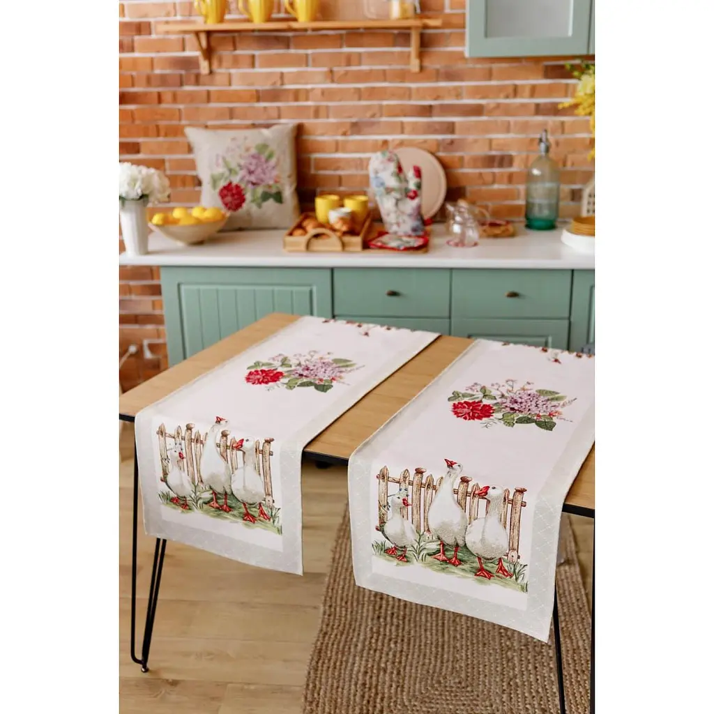 Дорожка Прованс Гуси 140х40 см (34163) - фото 5