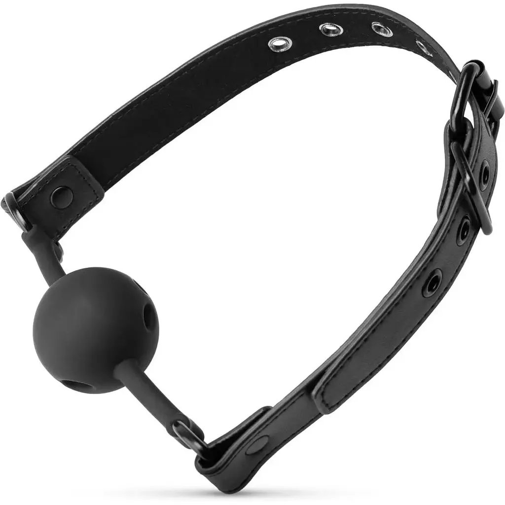 Кляп Bedroom Fantasies Ball Gag Breathable silicone - Black - фото 5