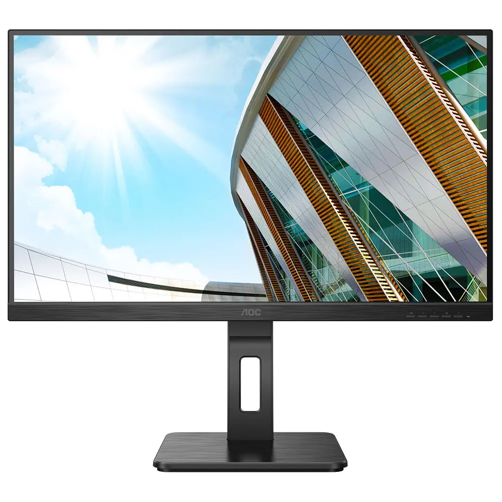 TFT 27" AOC U27P2CA, IPS 4K UHD, 4ms, HDMIx2, DP, USB hub, USB-C, HAS, Pivot, колонки, черный - фото 8