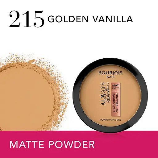 Компактна пудра Bourjois Always Fabulous, відтінок 215 (Golden Vanilla), 10 г (8000019656492) - фото 2