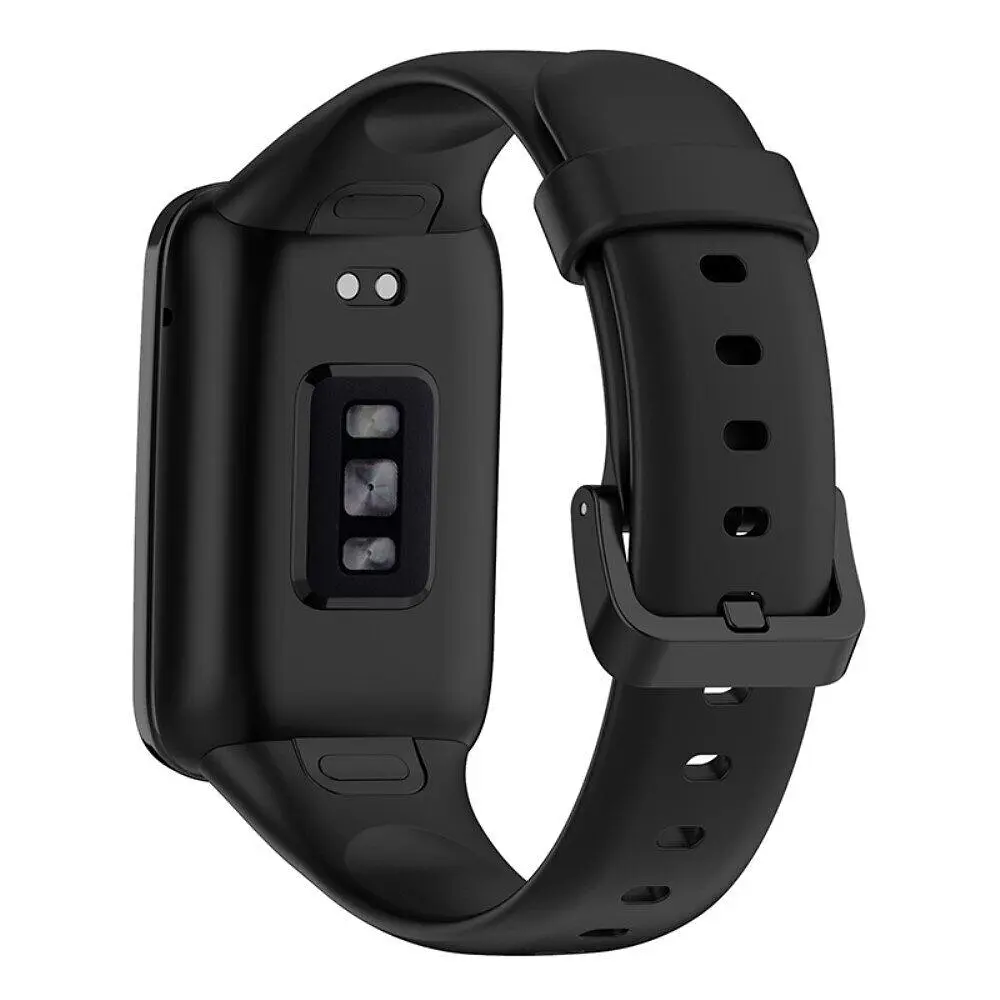 Силіконовий ремінець для фітнес браслетів Xiaomi Mi Band 7 Pro, Silicone, black, зі зручною застібкою, на фітнес трекер та смарт годинник, ArmorStandart (ARM66799) - фото 2