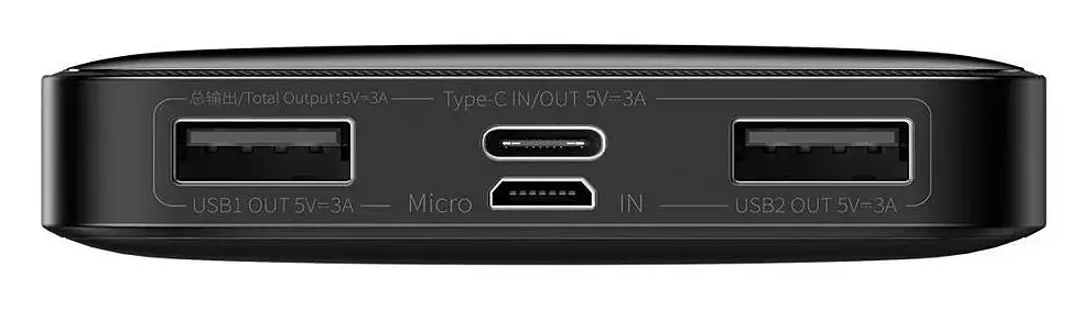 Зовнішній аккумулятор Baseus Bipow Overseas 10000mAh 15W чорний PPBD050001 - фото 4