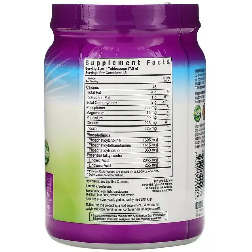 Лецитин Bluebonnet Nutrition Super Earth в гранулах 360 г - фото 2