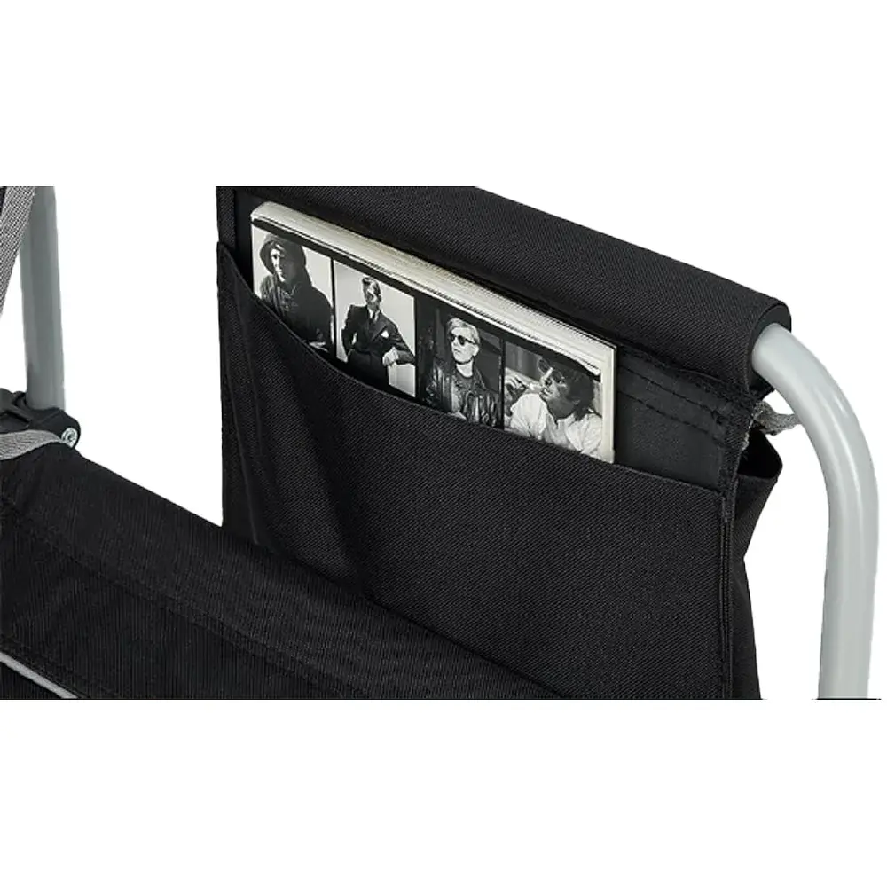 Стілець розкладаний KingCamp Portable Director Chair Black/Grey - фото 2