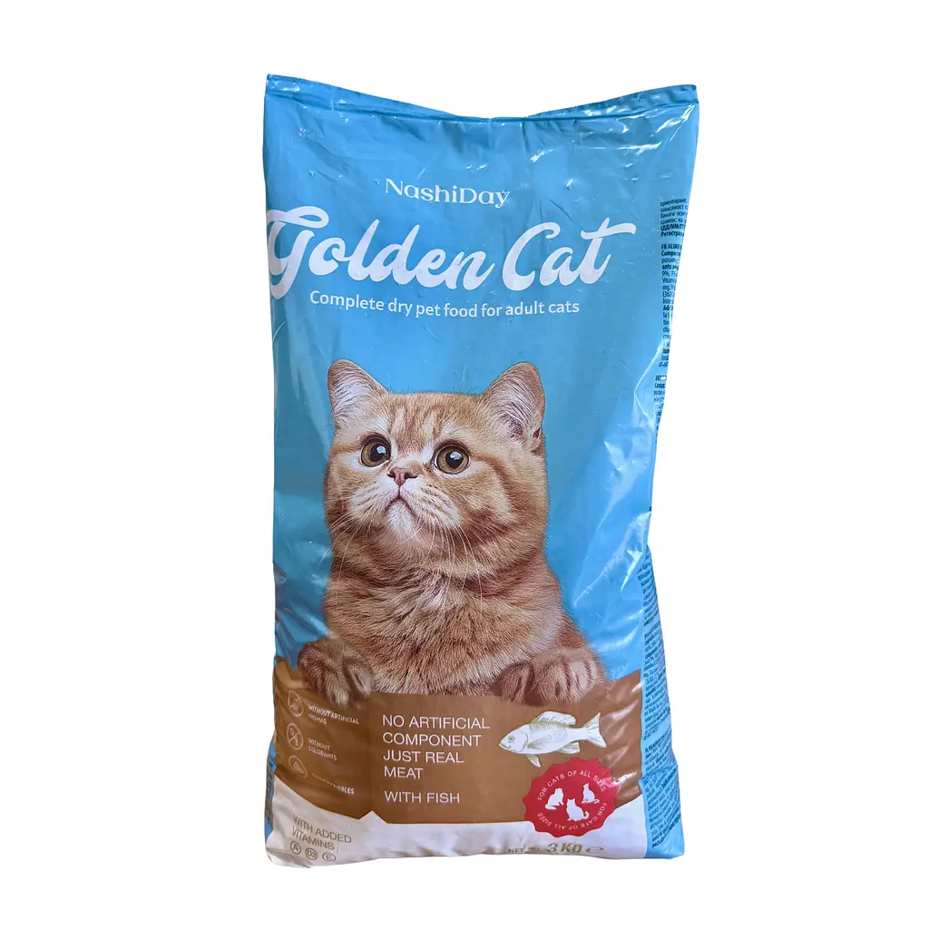 Golden Cat 3 кг з рибою — сухий корм для дорослих котів