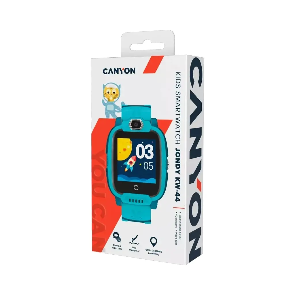 Смарт-годинник Canyon CNE-KW44GB Jondy KW-44, Kids smartwatch Green (CNE-KW44GB) - фото 4