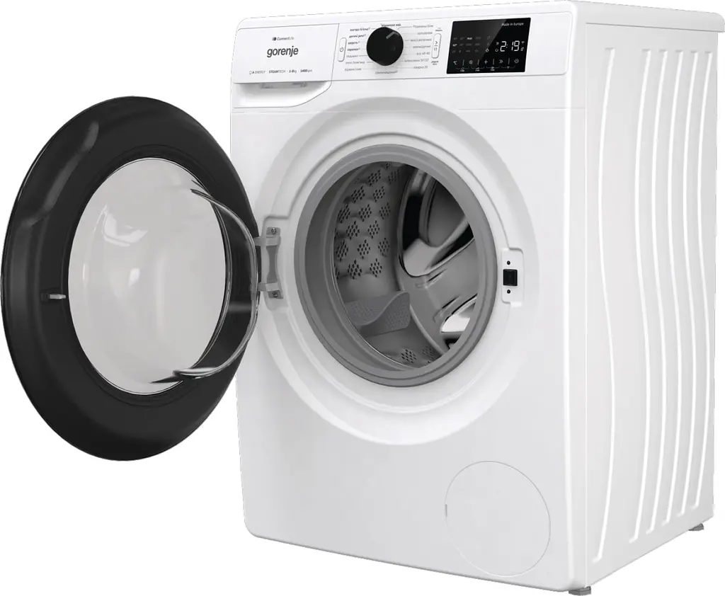 Стиральная машина Gorenje фронтальная 8 кг 1400 A+++ 55 см дисплей инвертор пара Wi-Fi белый - фото 7