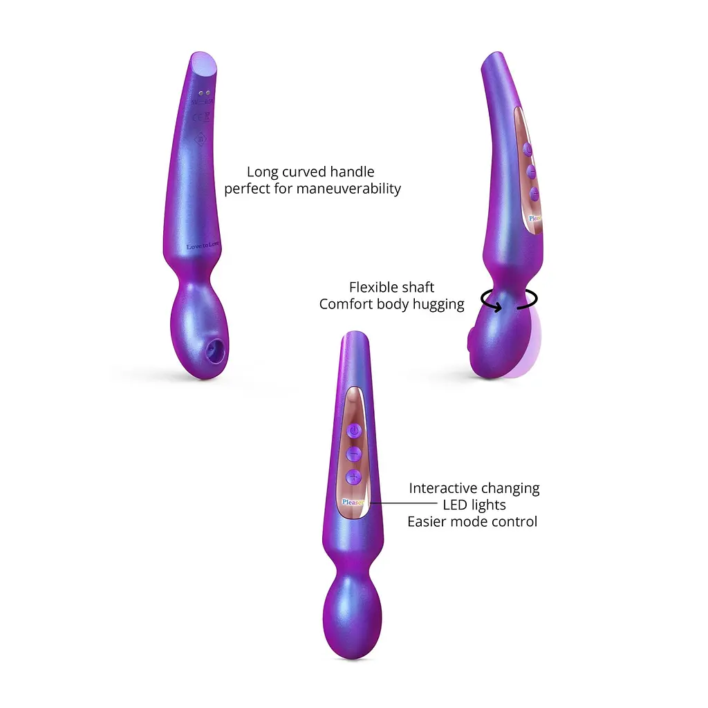 Стимулятор для клітора Love To Love Pleaser Iridescent Night, ефект постукування, 5 режимів - фото 5