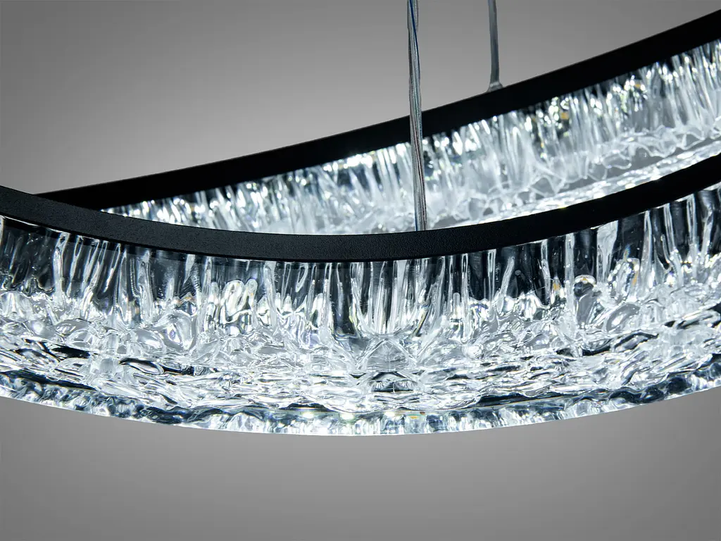 LED люстра підвісна Diasha D9711/600+400BK 2 кільця 78Вт чорна з ПДУ - фото 5