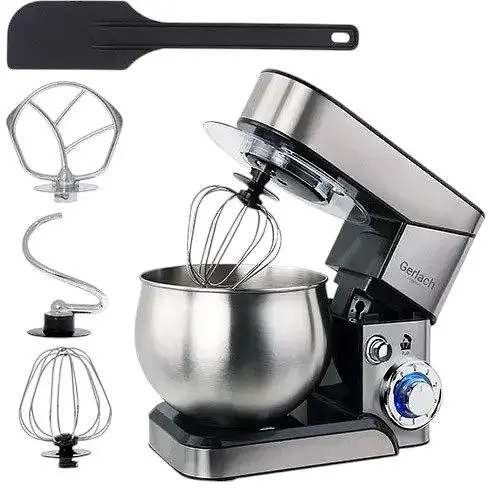 Тестомес планетарный Gerlach GL 4219 1800 Вт 5 л 6 скоростей нержавеющая сталь - фото 3